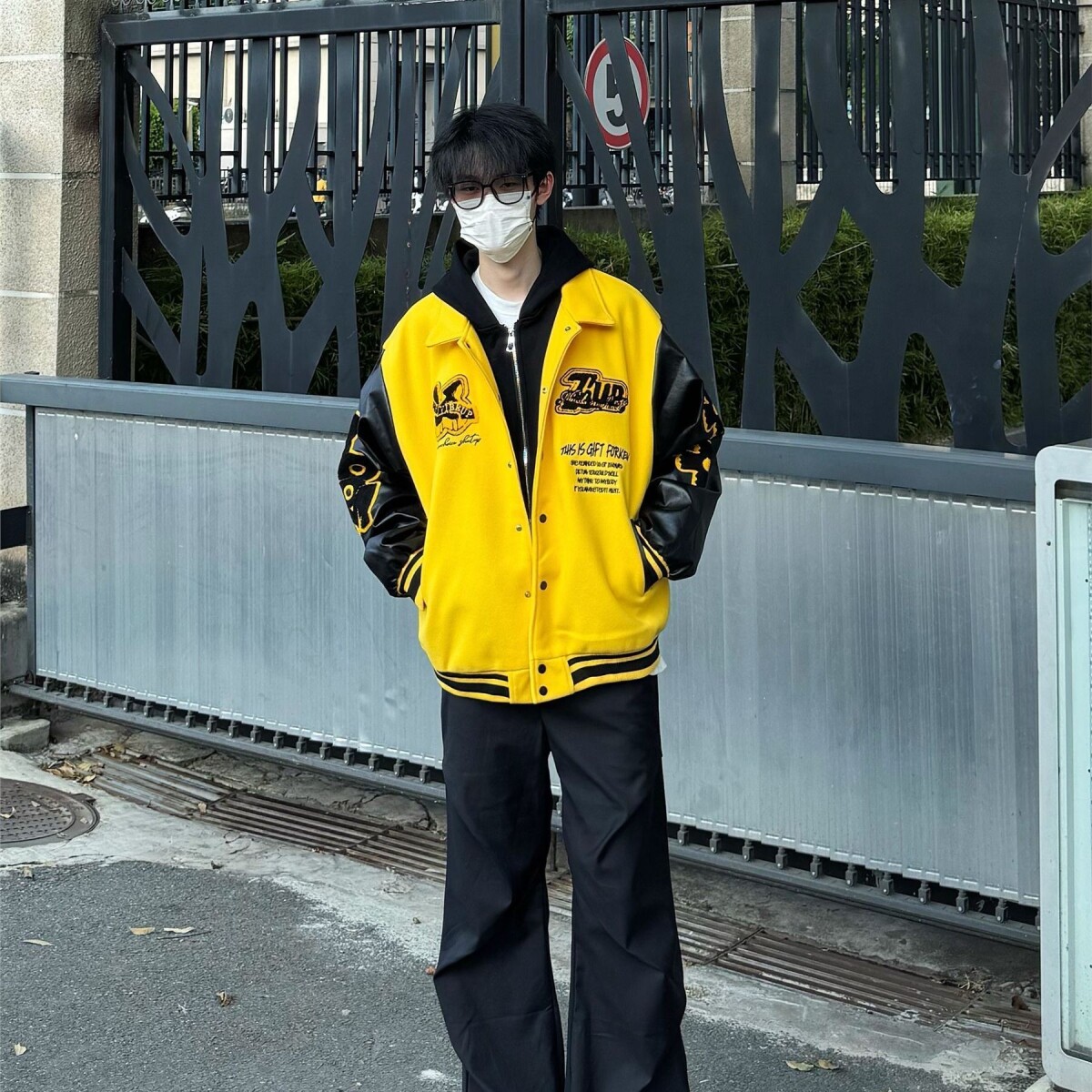 1506-1/JW8501/P45潮牌拼接印花棒球服夹克男,男装夹克,星座1506-1