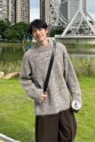 1506/M32031/P60圆领毛衣针织衫男潮牌帅气秋冬季打底衫上衣1，男装T恤，星座1506-1