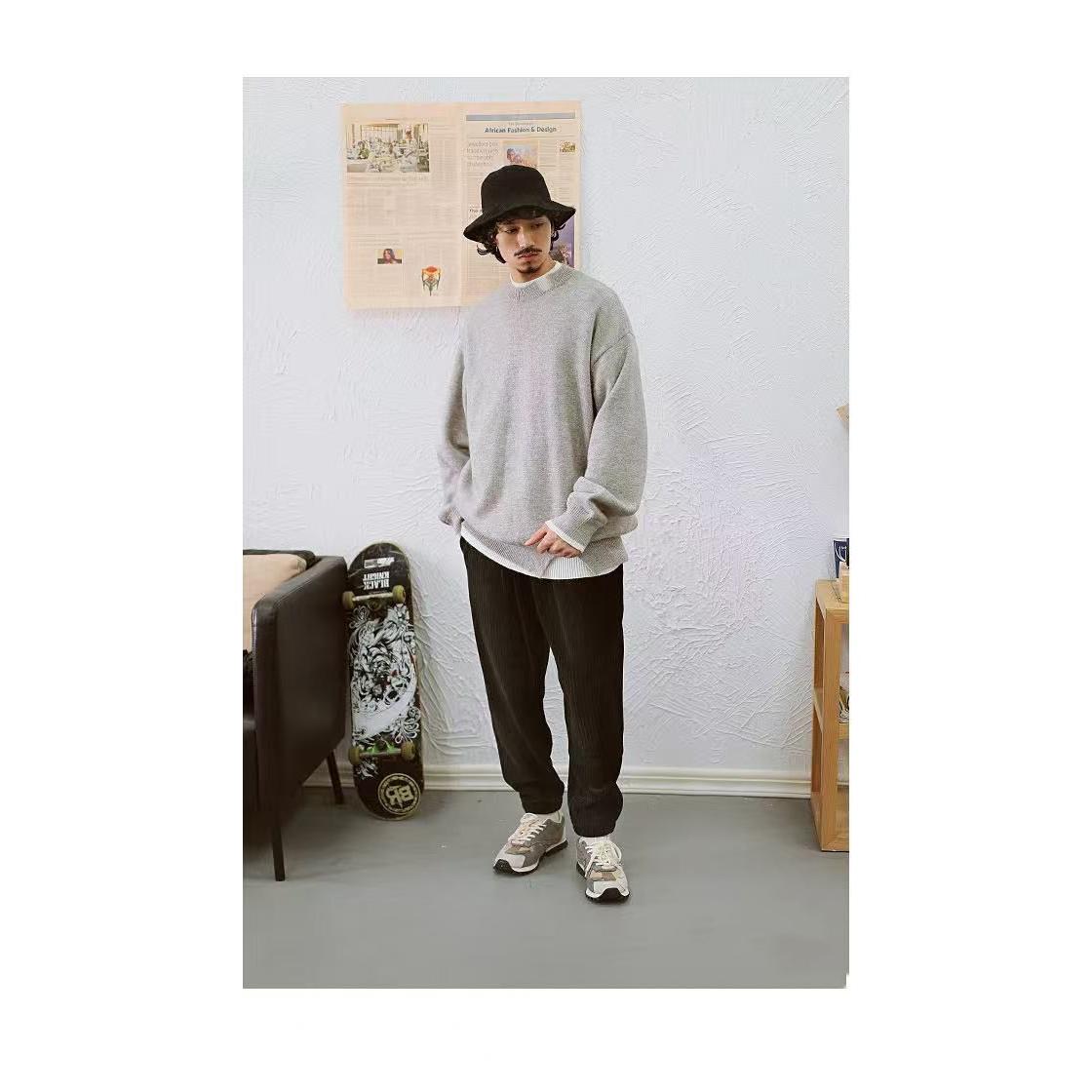 1506/M50171/P56秋冬新款假两件高级感设计百搭情侣款针织衫1,男装针织衫/毛衣,星座1506-1