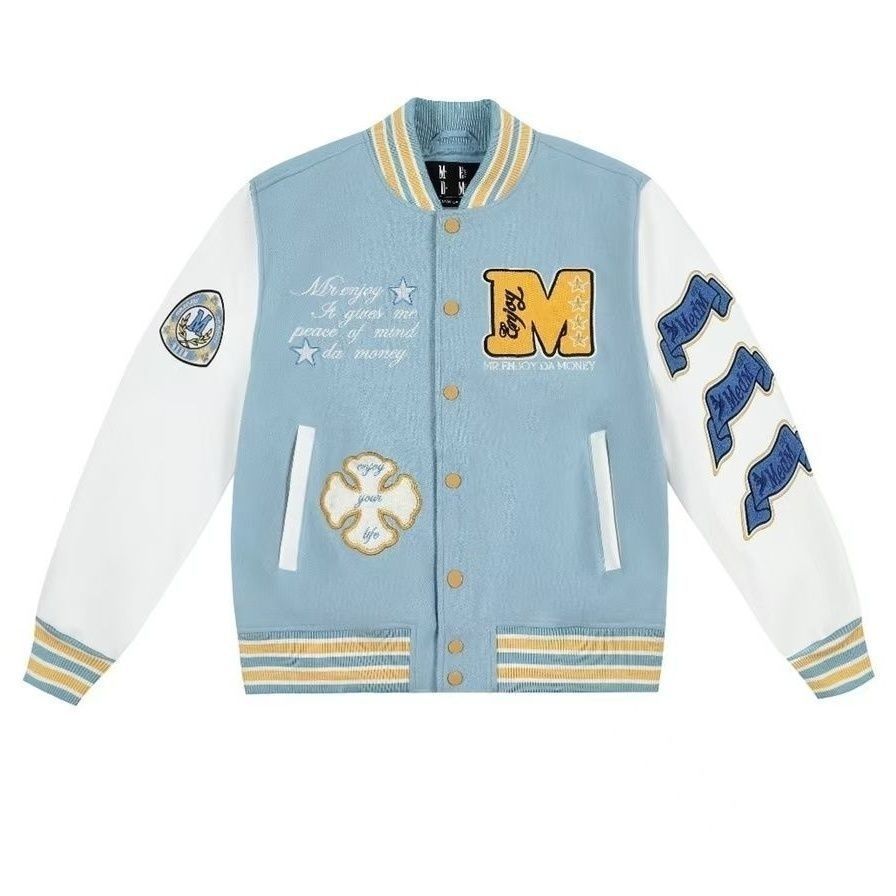 1506-1/JJB141/P77潮牌毛巾绣字母棒球服外套男，女装短外套，星座1506-1