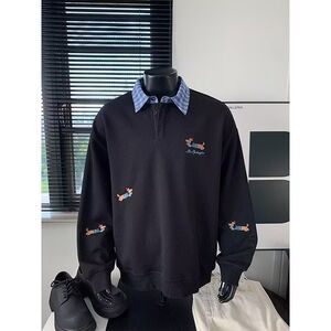 1506-1/WWY251/P39腊肠狗刺绣翻领短袖Polo衫男图片
