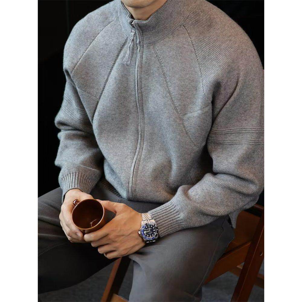 1506/MMY571/P62秋冬新款开衫毛衣美式复古休闲慵懒风V领针织衫1，男装针织衫/毛衣，星座1506-1