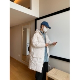 1506-1/M5571/P88韩版宽松连帽棉衣中长款过膝加厚收腰棉袄潮，男装棉衣，星座1506-1