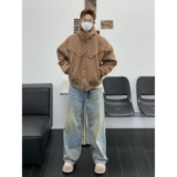 1506/MS60581/P116沫晗依美仿羊羔毛牛仔外套工装风外套1，男装工装外套，星座1506-1