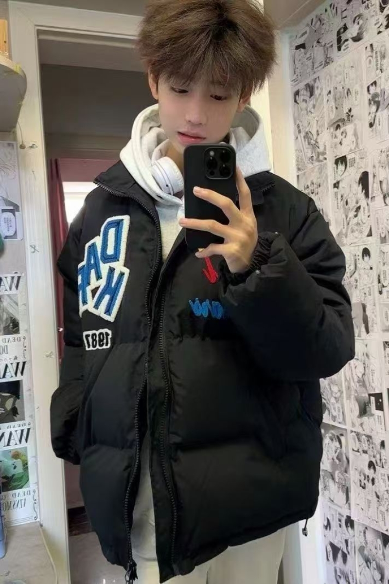 1506-1/MY021/P79立领美式棉服字母毛巾绣冬季，男装棉衣，星座1506-1