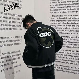 1506-1/Jfwt491/P79春秋季美式毛呢刺绣棒球服外套男图片