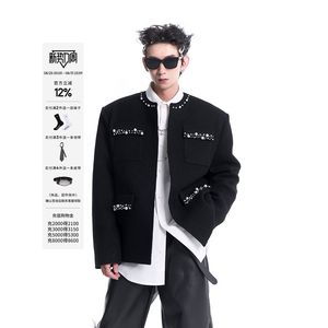 1506-1/JQYRJB10081/P80新中式夹克外套男秋季刺绣珍珠图片
