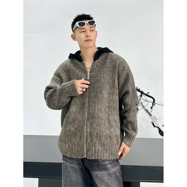 1506/MX0561/P58秋冬美式连帽针织衫男士时尚拉链开衫外套1,男装针织衫/毛衣,星座1506-1