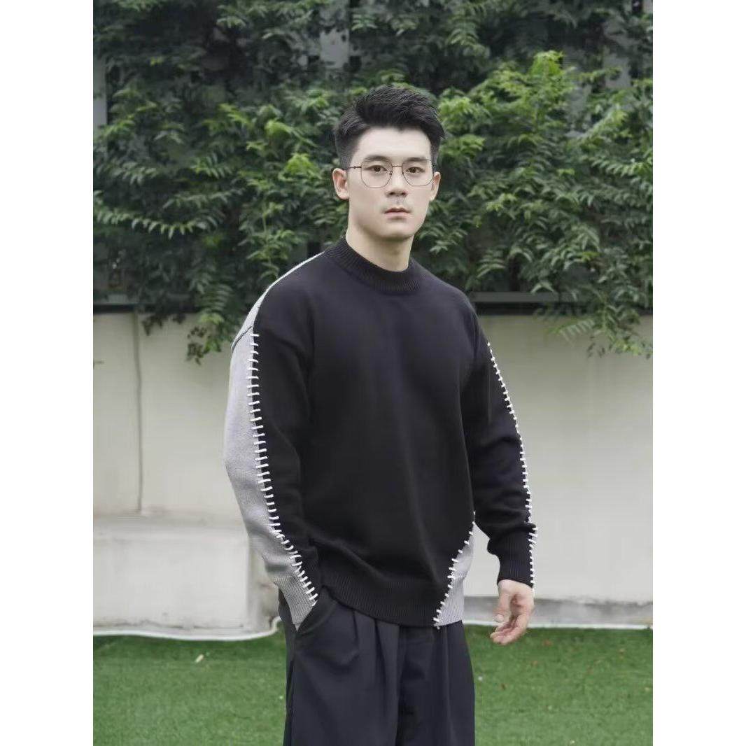 1506-1/M19581/P56毛线针织毛衣男圆领长袖上衣男士,男装针织衫/毛衣,星座1506-1