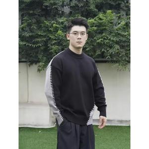 1506-1/M19581/P56毛线针织毛衣男圆领长袖上衣男士图片