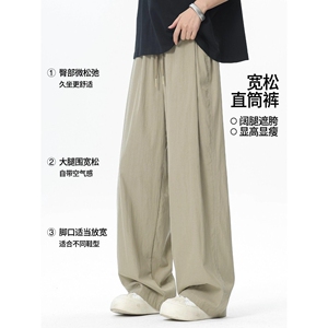 1506-1/KA8481/P34日系工装裤男夏季薄款速干直筒宽松图片