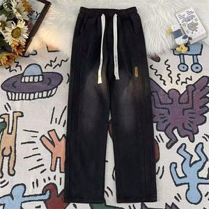 1506-1/K0121/P38个性字母牛仔裤嘻哈ins潮高街潮流痞帅长裤，男装牛仔裤，星座1506-1