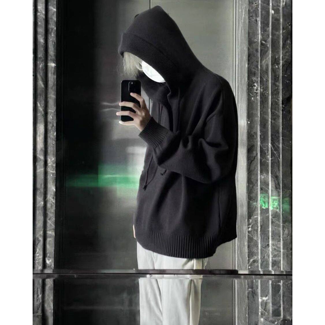 1506-1/MM331/P59美式复古连帽毛衣针织衫男女图片