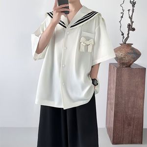 1506-1/C226041/P50复古衬衫男夏装港风学生宽松图片