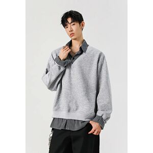 1506-1/WE031/P56Hualun春季假两件衬衫领卫衣男图片