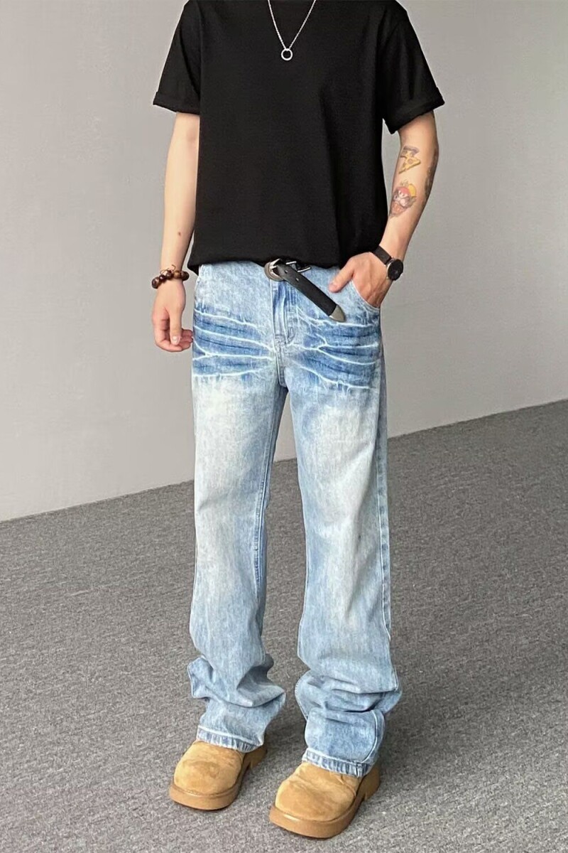 1506-1/KK70531/P48美式高街cleanfit微喇牛仔裤男,男装牛仔裤,星座1506-1