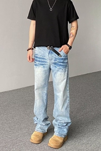 1506-1/KK70531/P48美式高街cleanfit微喇牛仔裤男图片