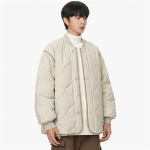 1506-1/M6081/P80冬圆领葫芦纹绗线男女复古百搭宽松棉衣外套3图片