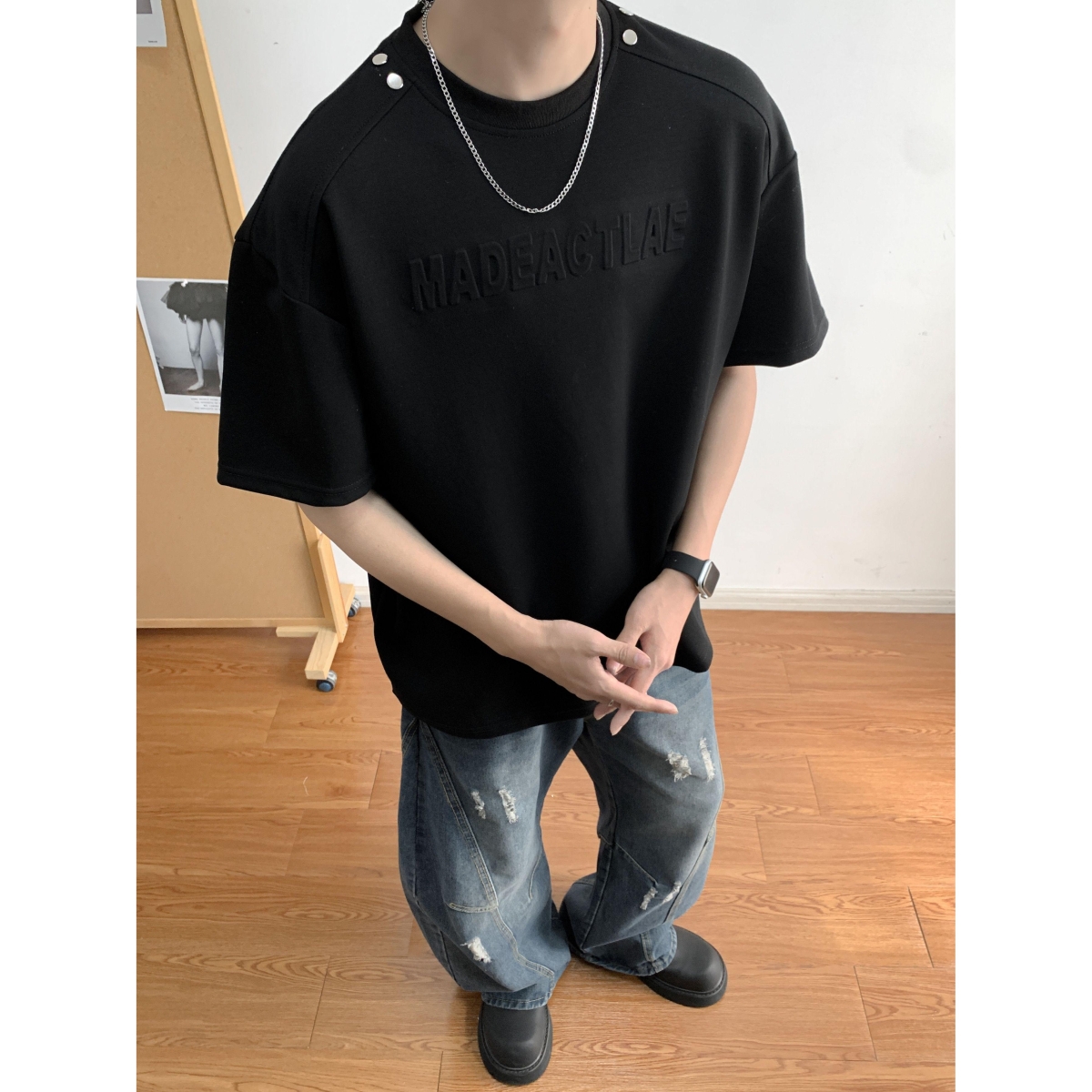 1506-1/TW2271/P43高质量夏季260克短袖T恤1,男装T恤,星座1506-1