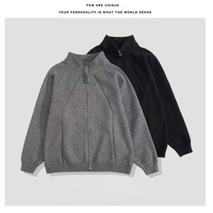 1506-1/MG1061/P68休闲慵懒风V领针织衫男纯色外套潮图片