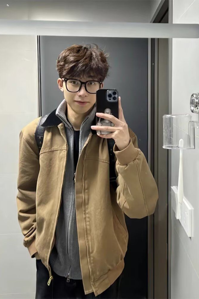 1506-1/JJ90081/P72麂皮绒外套男春秋季美拉德男，女装短外套，星座1506-1