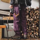 1506-1/KG16111/P63夏季新款紫色工装裤男潮牌直筒休闲裤男，男装休闲裤，星座1506-1