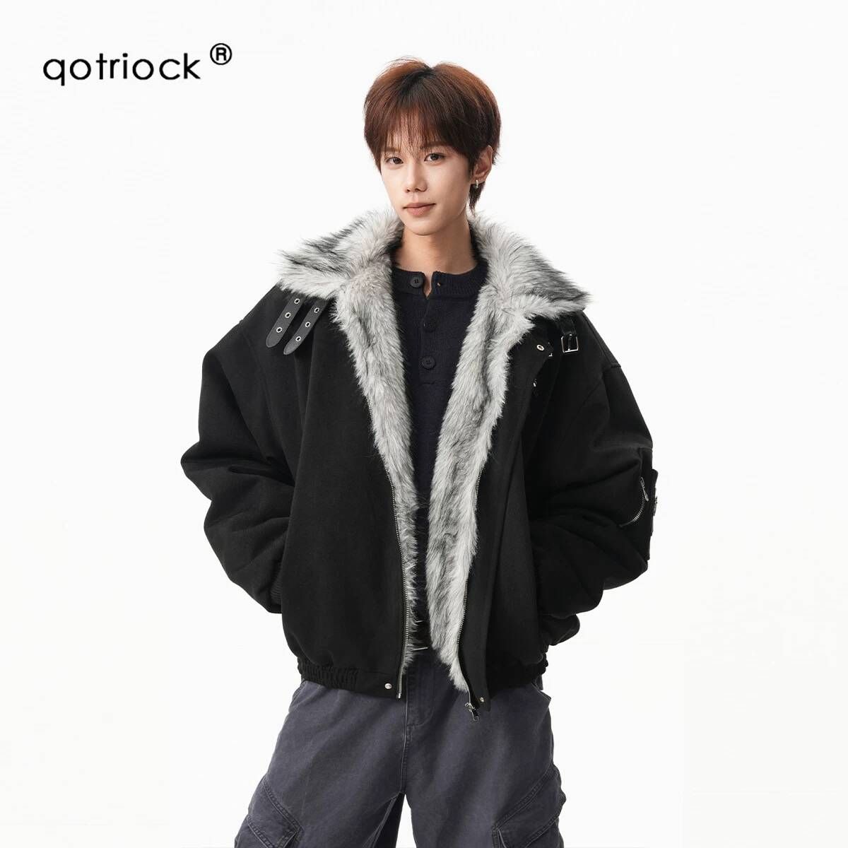 1506/MMY121/P109日系复古冬季潮牌宽松情侣加厚保暖棉袄潮2，男装棉衣，星座1506-1