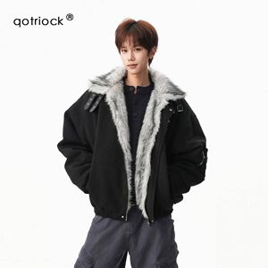 1506/MMY121/P109日系复古冬季潮牌宽松情侣加厚保暖棉袄潮2,男装棉衣,星座1506-1