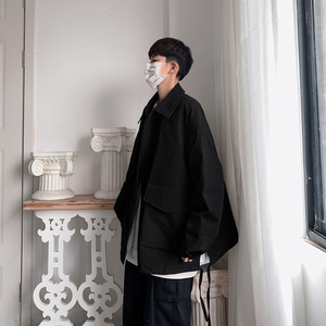 冬季帅气流行宽松外套休闲工装纯色羽绒服8908/图片