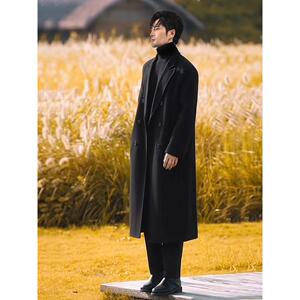 1506/FW131/P94秋冬韩版双排扣廓形西装大衣外套过膝风衣1,宋慧乔军绿色大衣怎么搭配图片
