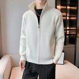 1506-1/MM2351/P49立领拉链青少年潮流纯色开衫针织外套，男装针织衫/毛衣，星座1506-1