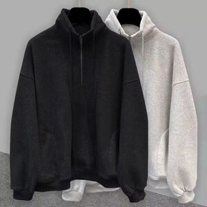 1506-1/WW231/P45秋季新款男士百搭立领空气层针织卫衣潮图片