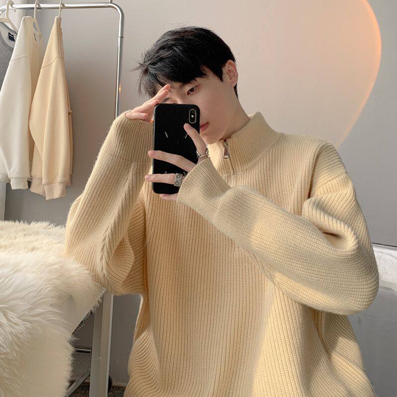 1506/ML0131/P56男士韩版潮流帅气百搭立领针织衫上衣高领外套3，男装针织衫/毛衣，星座1506-1