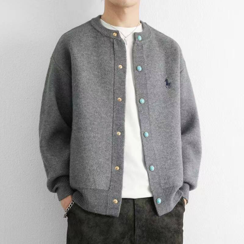 1506/M50161/P74绿松石棒球服新款简约针织开衫夹克上衣1,男装夹克,星座1506-1