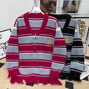 1506-1/MM2531/P54美式复古条纹情侣针织外套男图片