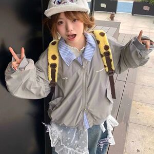 1506-1/JJ2231/P66美式覆古假两件别致棒球外套男图片