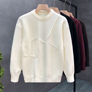 1506/M34871/P60秋冬季高级感新款痞帅风保暖针织打底衫3图片