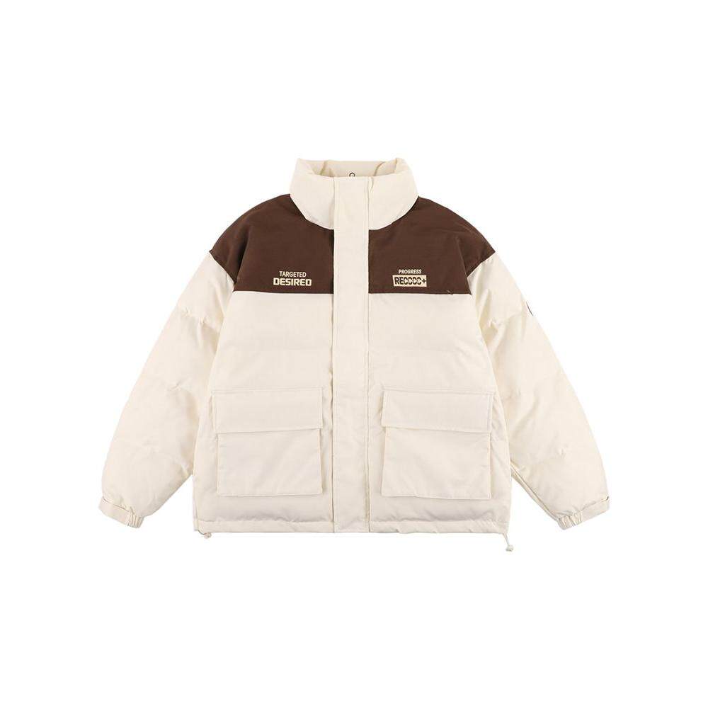 1506/MM501/P69美式复古撞色拼接立领棉服男潮牌宽松休闲外套1,男装棉衣,星座1506-1