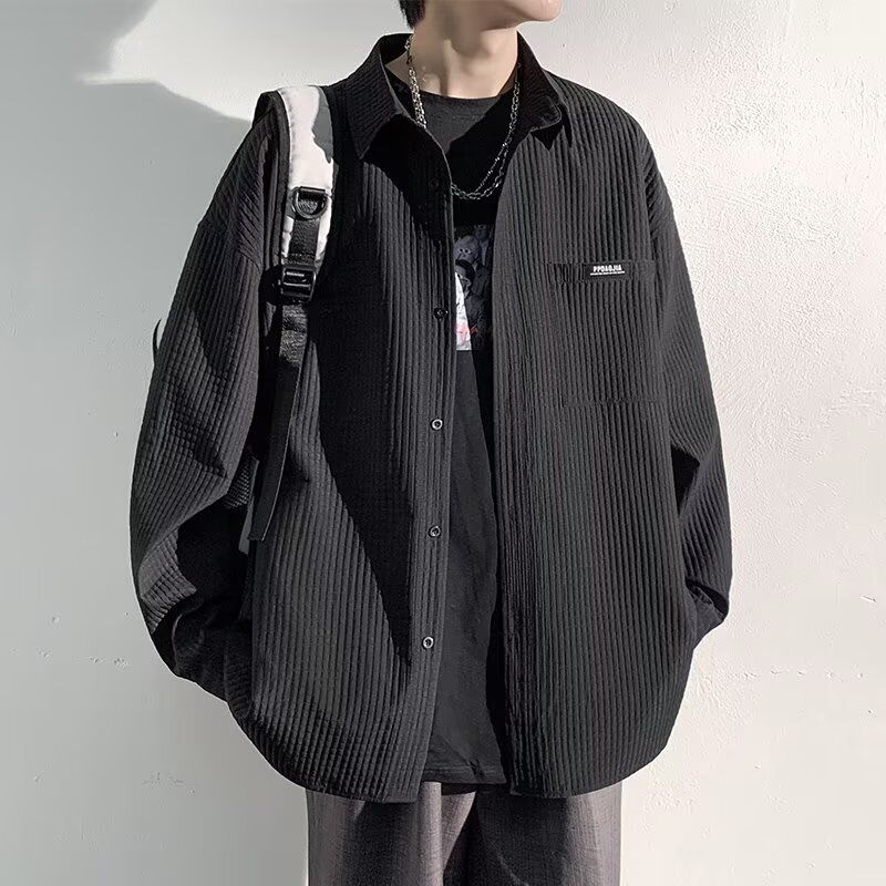 1506-1/C3841/P40秋季新款衬衫男宽松小众设计感上衣男,男装衬衫,星座1506-1