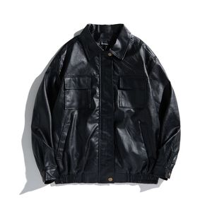 1506-1/JJ1091/P69潮牌痞帅机车短款PU皮夹克男女图片