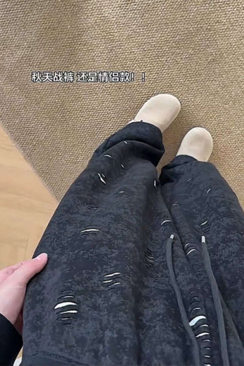 1506-1/KWK041/P54慵懒风穿搭直筒垂感裤子休闲运动长裤,女装休闲裤,星座1506-1
