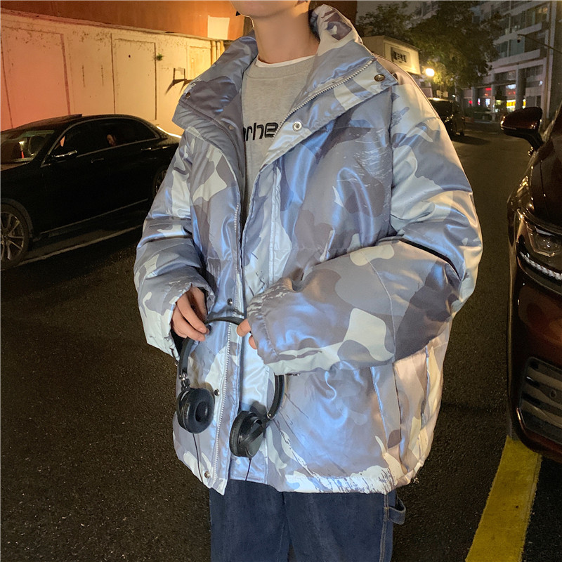 男士外套青春迷彩流行宽松情侣潮牌连帽羽绒服029/,男装羽绒服,星座1506-1