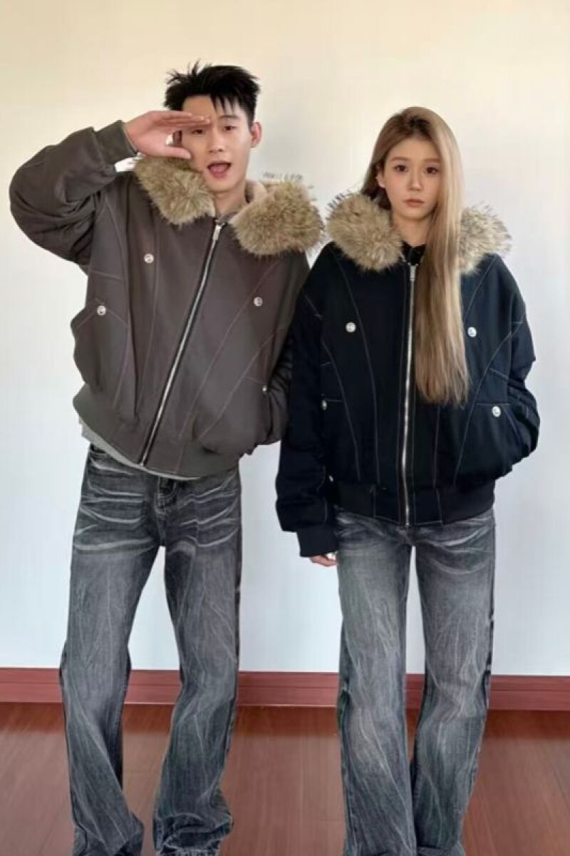 1506/M11621/P92派克服短款羽绒棉服仿兔毛大毛领连帽棉衣1,男装棉衣,星座1506-1
