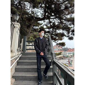 1506-1/JM6001/P56美式复古立领棒球服外套男图片
