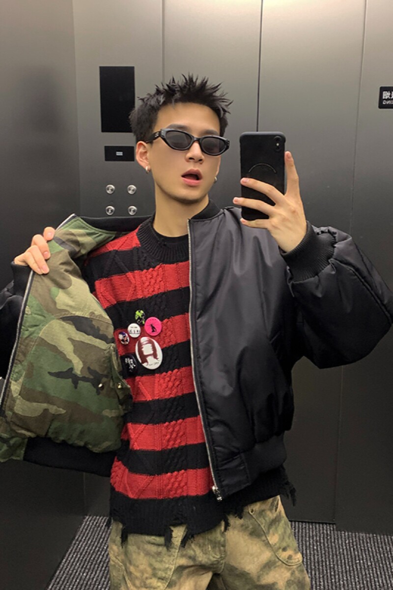 1506/MS50181/P100两面穿迷彩棉服男女冬季加厚短款棉衣外套2,男装棉衣,星座1506-1