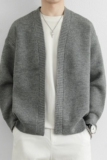 1506-1/MLR3041/P57麻花条纹v领针织衫开衫外套男，男装针织衫/毛衣，星座1506-1