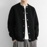 1506/M50161/P74绿松石棒球服新款简约针织开衫夹克上衣1，男装夹克，星座1506-1