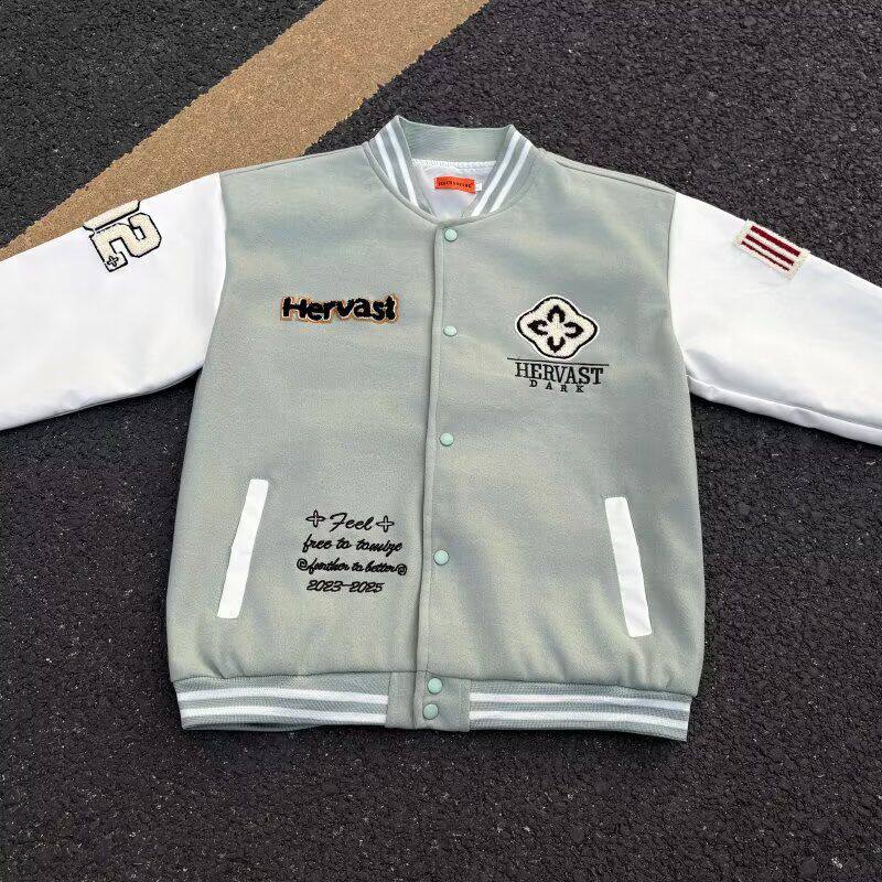 1506-1/JA1671/P66美式重工刺绣棒球服夹克男图片