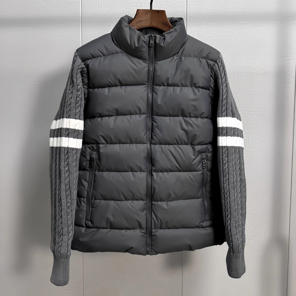 1506/MMY8881/P92冬季新款潮牌高级感毛衣拼接排骨棉服外套2,男装针织衫/毛衣,星座1506-1