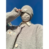 1506-1/MMY4201/P64花卉刺绣开衫毛衣外套秋冬简约情侣校园男女，男装针织衫/毛衣，星座1506-1